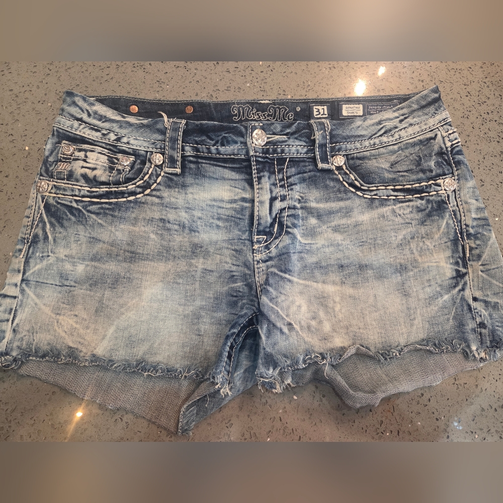 Miss Me Women's Blue Denim Shorts